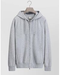 Dior - Hooded Knit Top Front Pockets Ribbed Trims - Lyst