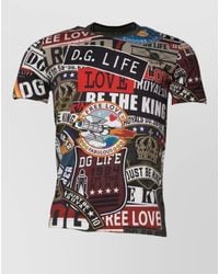 Dolce & Gabbana - Patchwork Graphic Tee - Lyst