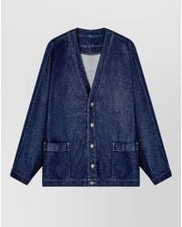 Giorgio Armani - Jacket Long Sleeves V Neck Front Pockets - Lyst