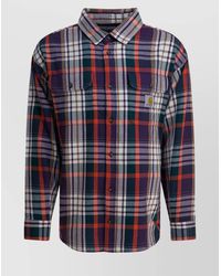 Carhartt - Long Sleeve Plaid Shirt Chest Pockets - Lyst