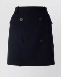 Balenciaga - Viscose And Wool Tailored Mini Skirt - Lyst