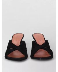 AMINA MUADDI - Leather Stiletto-Heel Mules - Lyst