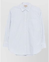 Woolrich - Striped Cotton Oversized Shirt - Lyst