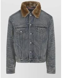 Acne Studios - Denim Single Breasted Coat - Lyst