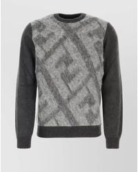 Fendi - Ribbed Wool Blend Sweater - Lyst