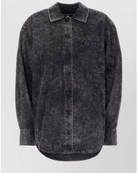 Alexander Wang - Oversize Cotton Shirt Chest Pocket - Lyst