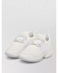 Roger Vivier - Crystal-Embellished Slip-On Sneakers - Lyst