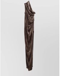 Rick Owens - Silk Blend One-Shoulder Asymmetric Draped Maxi Dress - Lyst
