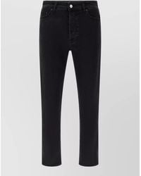 Department 5 - Denim Cropped Mid-Rise Straight-Leg Jeans - Lyst
