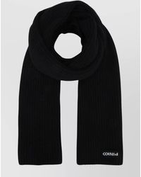 Pinko - Cashmere Blend Ribbed Knit Scarf - Lyst