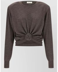 Magda Butrym - 31 Sweater Cropped Knotted Detail Round Neck - Lyst