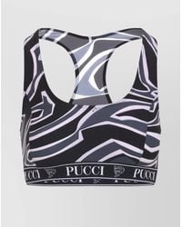 PUCCI - Printed Racerback Sports Bra - Lyst