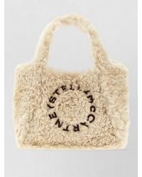 Stella McCartney - Stella Logo Shearling-Effect Tote Bag - Lyst