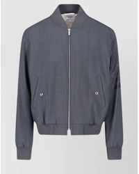 Thom Browne - Ribbed Wool Bomber Jacket - Lyst