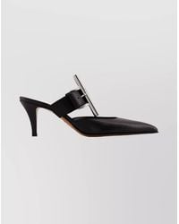 McQueen - Leather Pointed-Toe Pumps - Lyst
