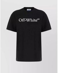 Off-White c/o Virgil Abloh - Cotton Logo Print Crew Neck Short Sleeve T-Shirt - Lyst
