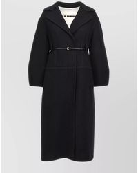 Jil Sander - Wool Coat With Long Length And Belt - Lyst
