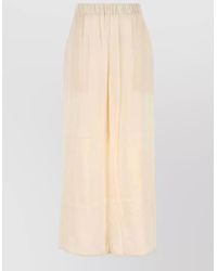 LeKasha - Silk Wide Leg Pants Elastic Waistband - Lyst