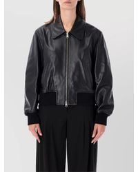 Ami Paris - Lamb Leather Zipped Jacket - Lyst