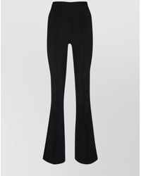 Elisabetta Franchi - Flared High Waist Trousers With Seam Detailing - Lyst