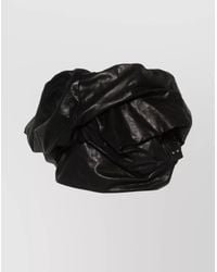 Rick Owens - Leather Draped Asymmetric Strapless Cropped Bustier Top - Lyst