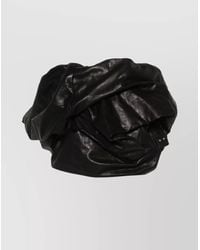 Rick Owens - Leather Draped Asymmetric Strapless Cropped Bustier Top - Lyst