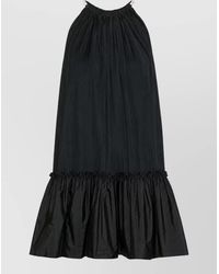 Max Mara - Silk Pleated Halterneck Sleeveless Mini Dress - Lyst