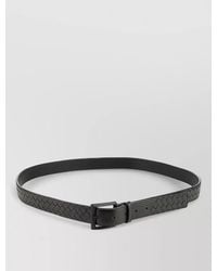 Bottega Veneta - Leather Belt Rectangular Buckle Woven Design - Lyst