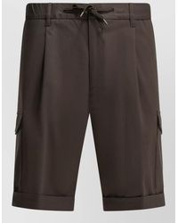 Herno - Cotton Cargo Shorts Belt Loops Pockets - Lyst