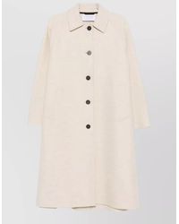 Harris Wharf London - Virgin Wool Single-Breasted Long Coat - Lyst