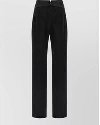 Ermanno Scervino - High-Rise Wide-Leg Satin Trousers - Lyst