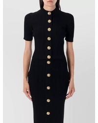 Balmain - Ribbed Knit Cardigan With Button Detailing - Lyst