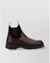 Prada - Chunky Sole Leather Ankle Boots - Lyst