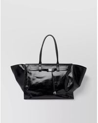 Benedetta Bruzziches - Glossy Finish Shoulder Bag With Front Strap - Lyst