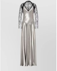 Alberta Ferretti - Viscose Maxi Dress - Lyst