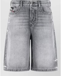 DIESEL - Denim Knee-Length Bermuda Shorts - Lyst