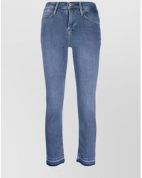 FRAME - Cropped Straight-Leg Jeans - Lyst