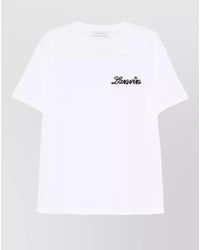 Lanvin - Cotton Logo-Print Short-Sleeve T-Shirt - Lyst