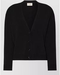 Weekend by Maxmara - Long Sleeve Top Ribbed Cuffs Hem V Neck - Lyst