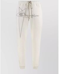 Rick Owens - Cotton Ribbed Track Pants - Lyst