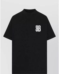Balenciaga - Cotton Oversized Glitter Logo T-Shirt - Lyst