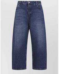 Studio Nicholson - Cotton Mid-Rise Wide-Leg Jeans - Lyst