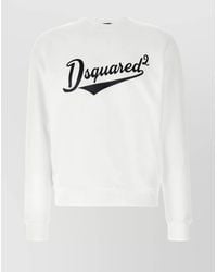 DSquared² - Cotton Logo Print Crew Neck Sweatshirt - Lyst
