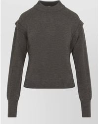 Alberta Ferretti - Virgin Wool Fine-Knit Long-Sleeve Cutout Sweater - Lyst