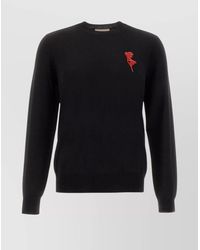 McQueen - Wool Ribbed Crew-Neck Sweater - Lyst