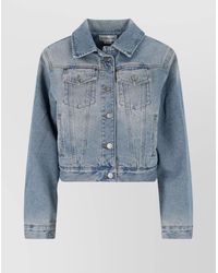 Victoria Beckham - Denim Cropped Jacket - Lyst