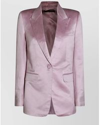 Tom Ford - Satin Blazer With Notched Lapels And Pockets - Lyst