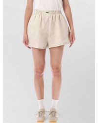 Lacoste - Cotton Striped Shorts Side Pockets Buttons - Lyst