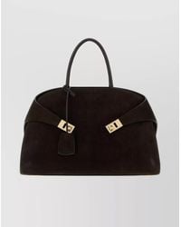 Ferragamo - Medium Lamb Leather The Hug Bag Tote Bag - Lyst