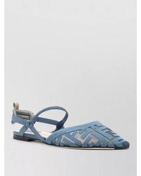 Fendi - Colibrì Lite Pointed Toe Mesh Flats - Lyst